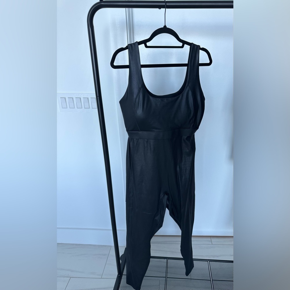 NWT | Fabletics Motion365+ Shine Jumpsuit | XXL-1X | Black Shine